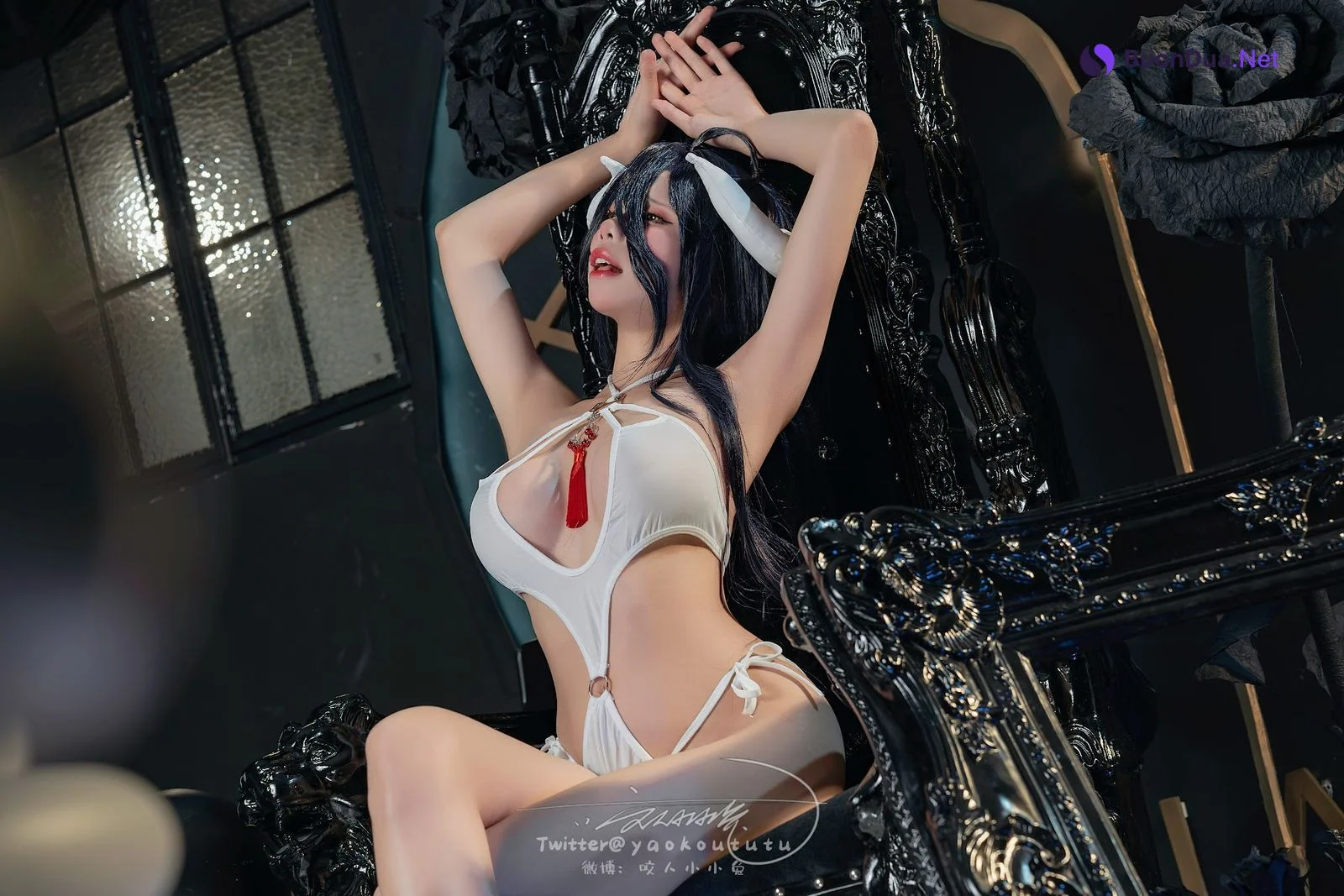 Coser@黏黏团子兔 – 魅魔之耻 雅儿贝德&Tell me - Photo 18