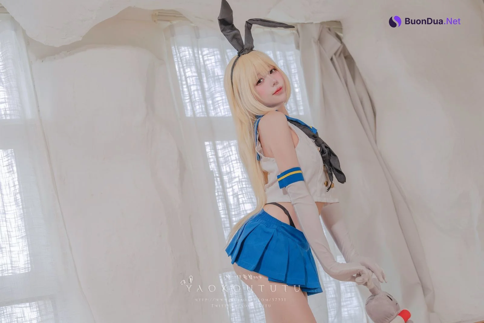 Coser@黏黏团子兔 – 岛风的修整&Twice - 写真 12
