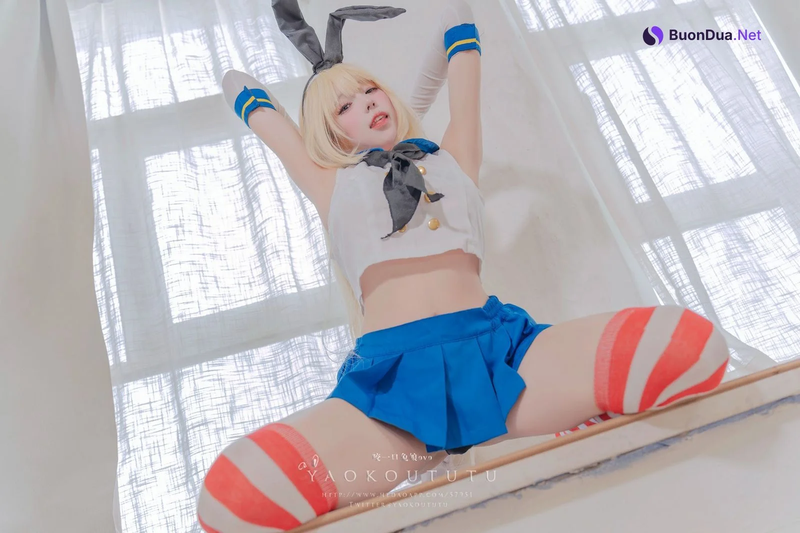 Coser@黏黏团子兔 – 岛风的修整&Twice - 写真 14