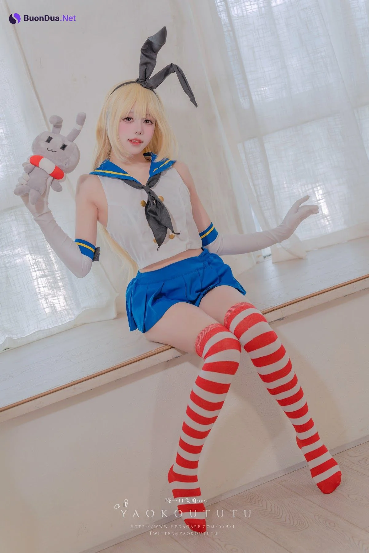 Coser@黏黏团子兔 – 岛风的修整&Twice - 写真 17