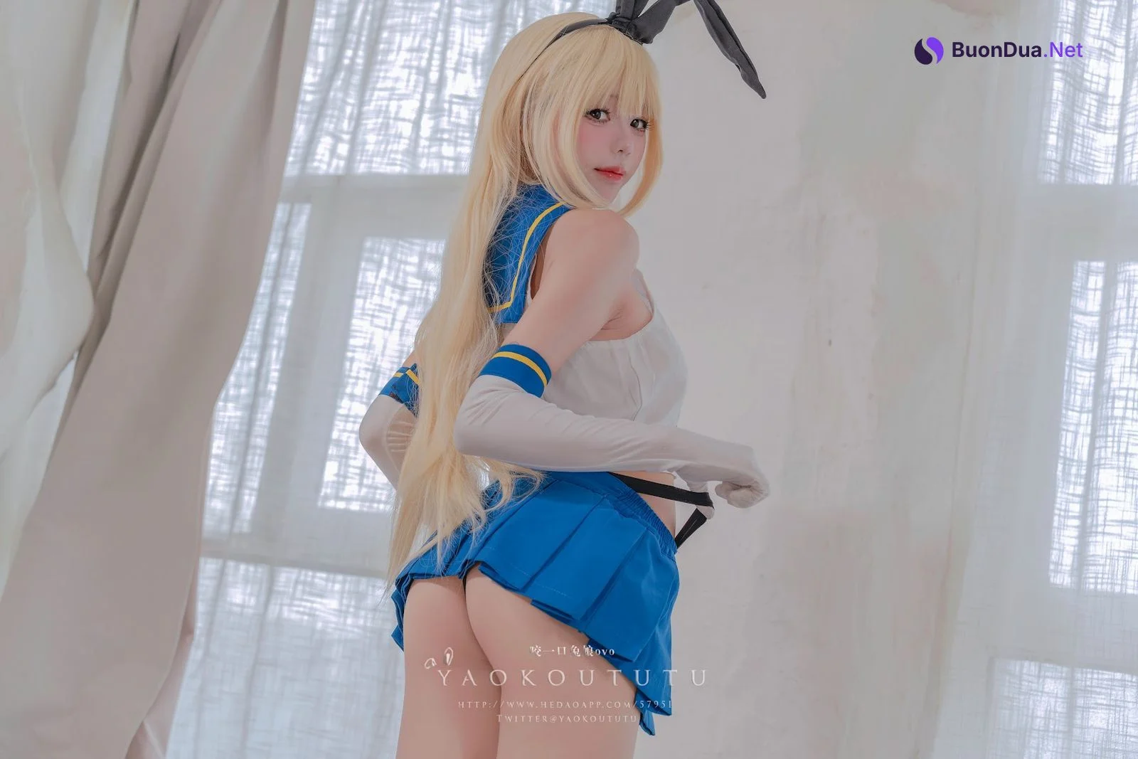 Coser@黏黏团子兔 – 岛风的修整&Twice - 写真 2