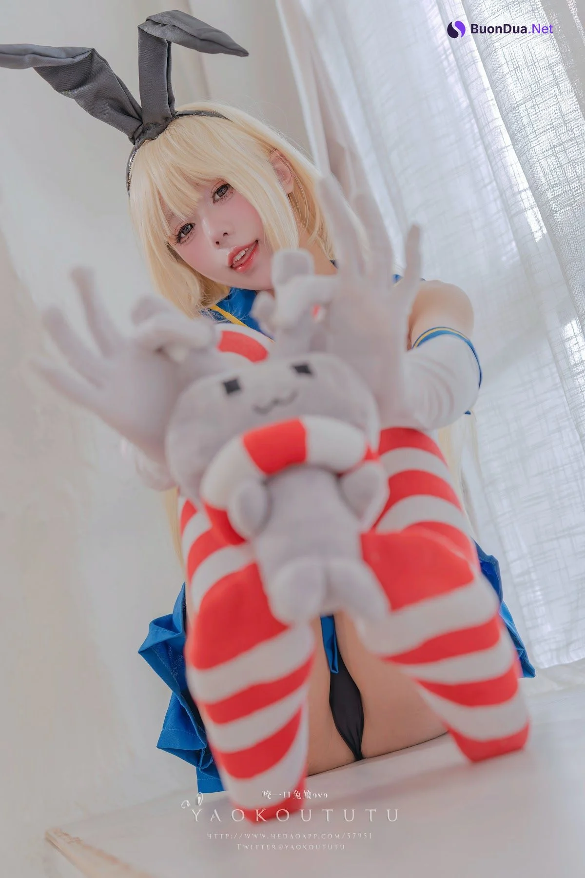 Coser@黏黏团子兔 – 岛风的修整&Twice - 写真 7