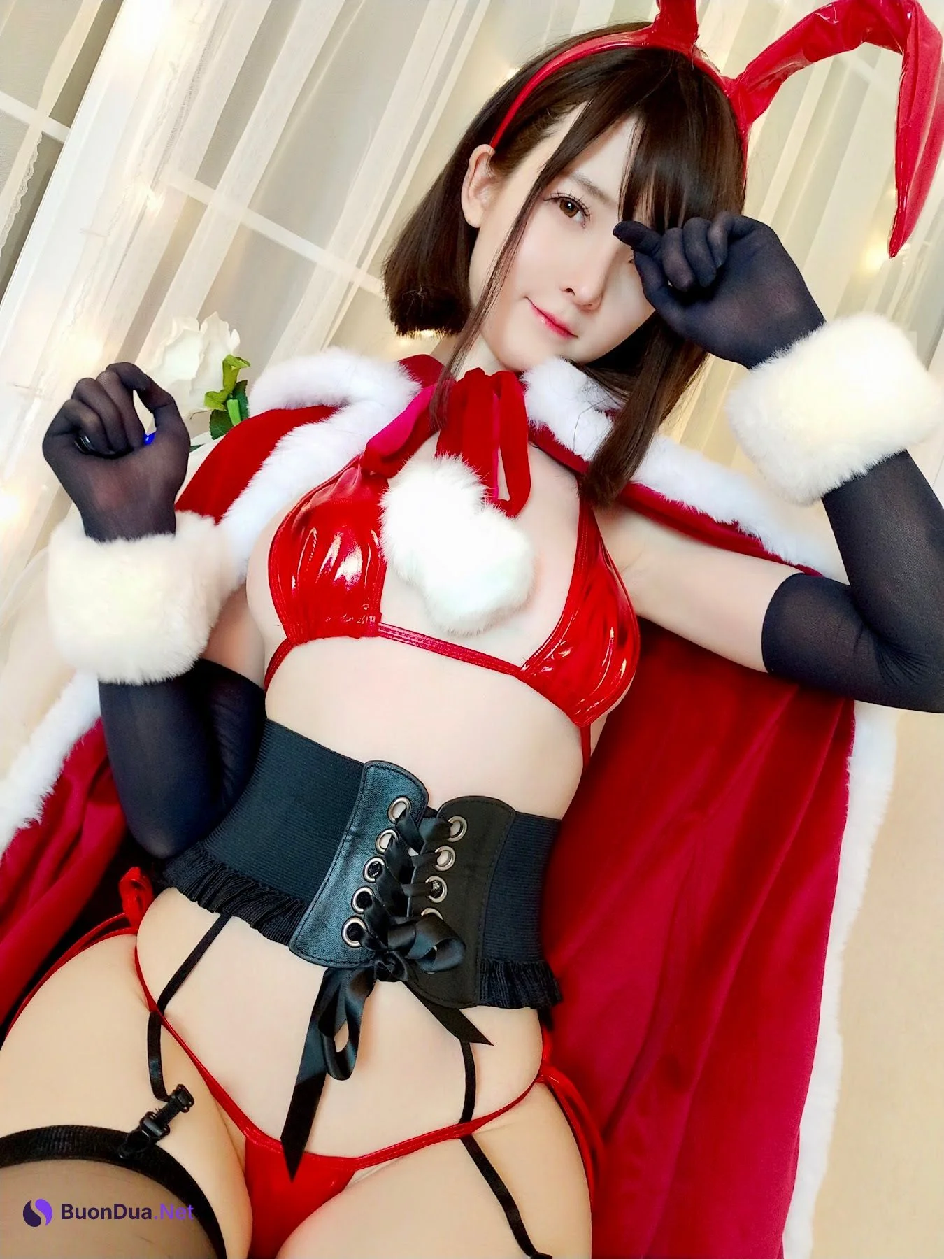 Coser@一小央泽 (yixiaoyangze) – 圣诞 兔 - 写真 11