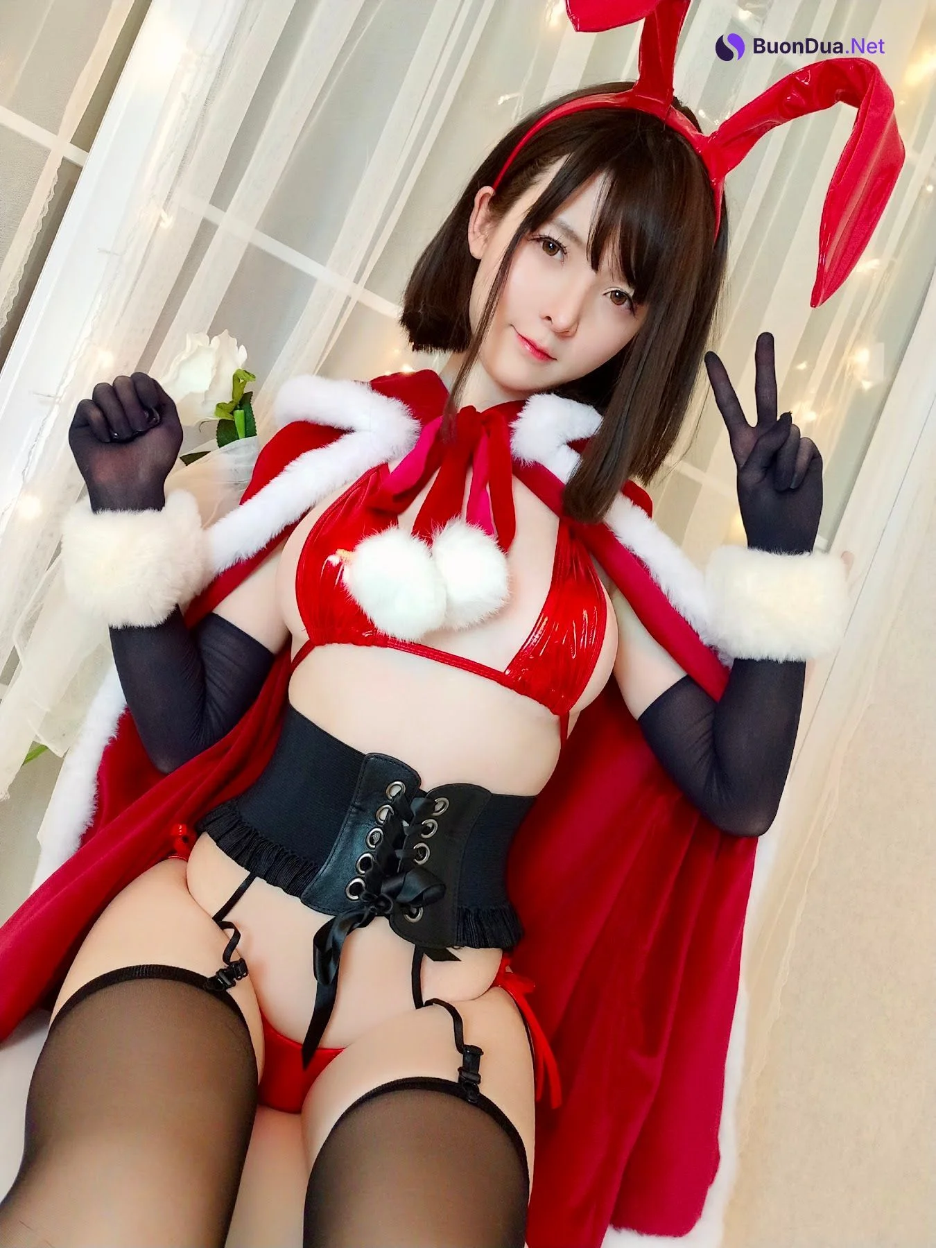 Coser@一小央泽 (yixiaoyangze) – 圣诞 兔 - 写真 15