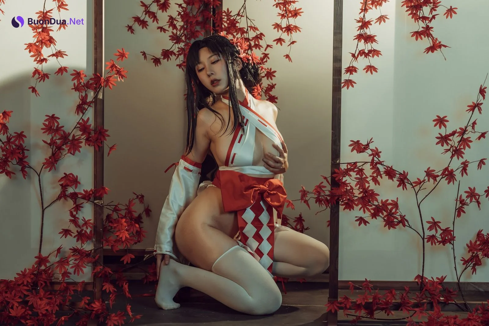 Coser@云溪溪 (Yunx1x1) Vol.004 奶桃巫女 - Photo 16