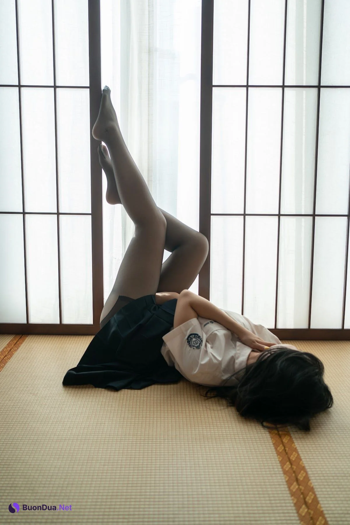 Coser@云溪溪 (Yunx1x1) Vol.009 奶桃 黑丝学妹 - Photo 15