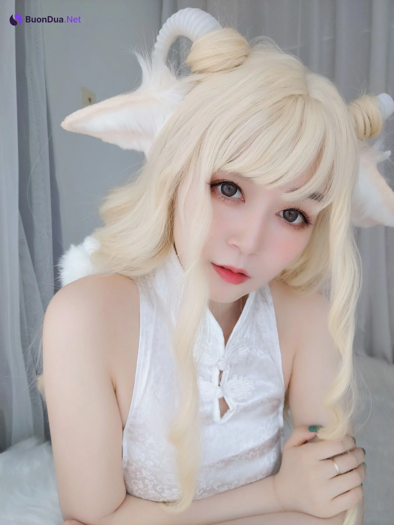 Coser@白银81 白旗袍 - 写真 11