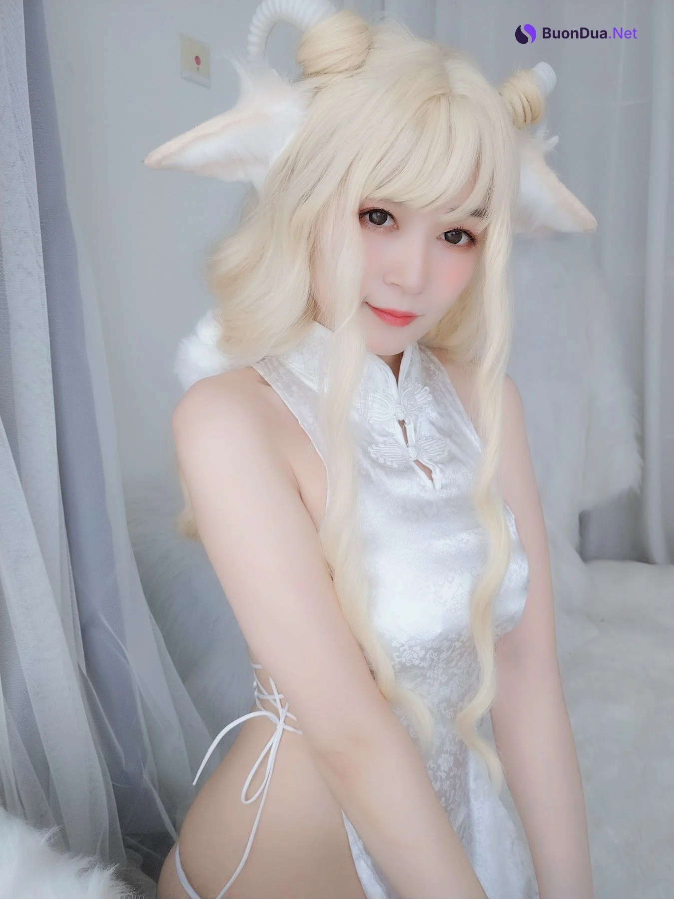 Coser@白银81 白旗袍 - 写真 12