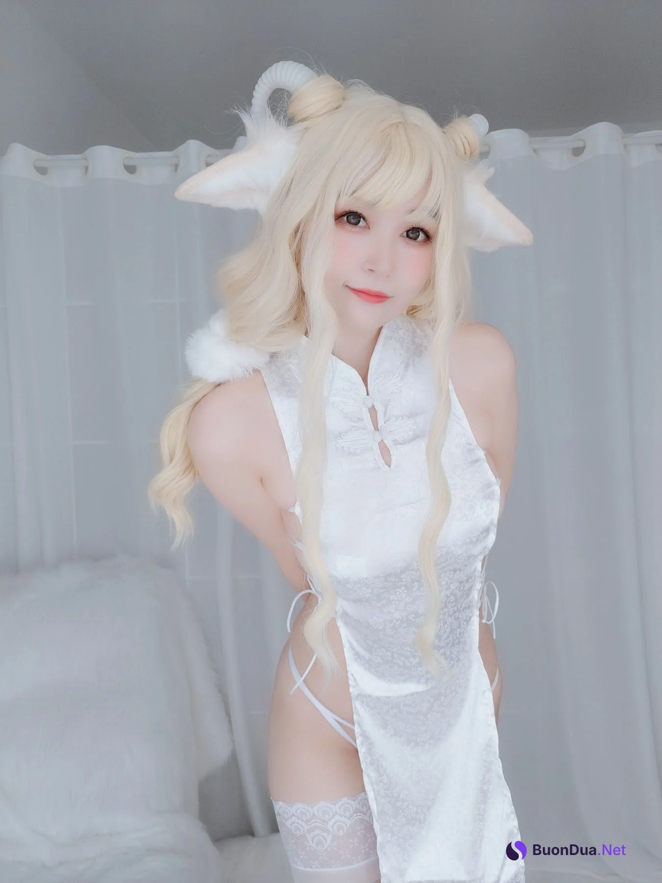 Coser@白银81 白旗袍 - 写真 14