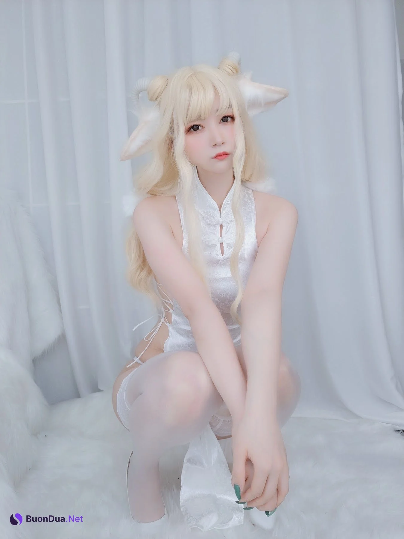 Coser@白银81 白旗袍 - 写真 20
