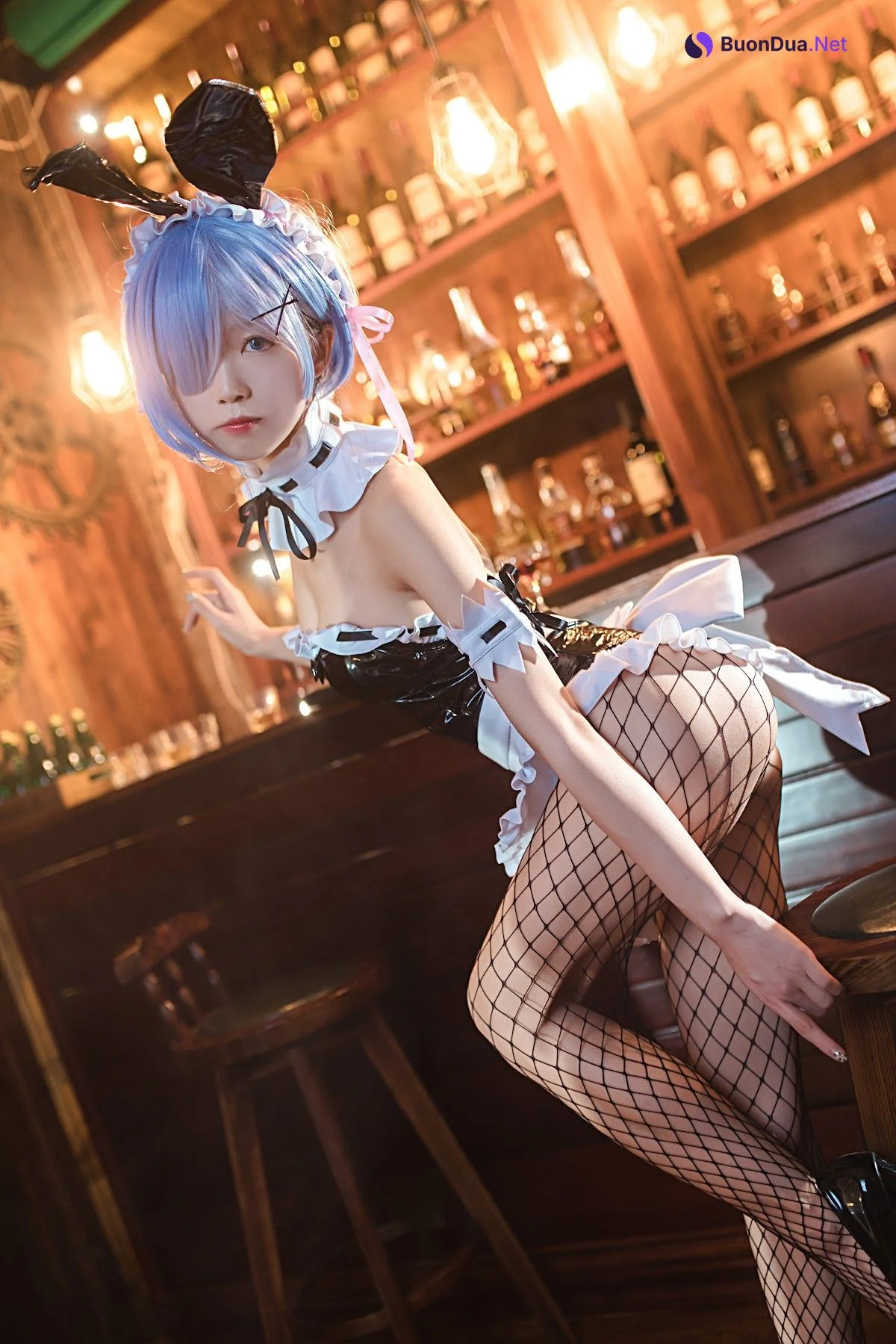 Coser@水淼Aqua Vol.025 蕾姆 兔女郎 - Photo 11