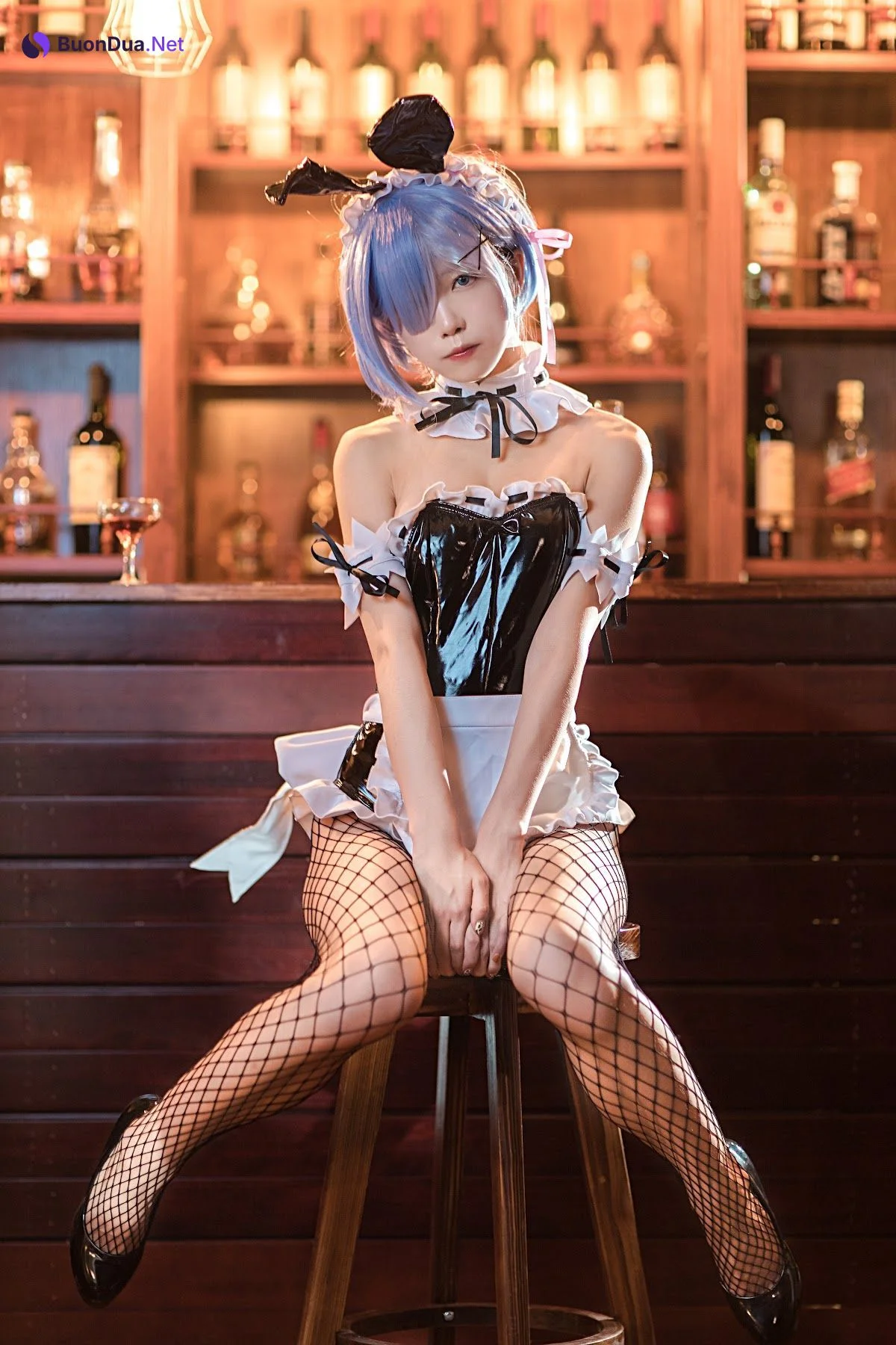 Coser@水淼Aqua Vol.025 蕾姆 兔女郎 - Photo 12