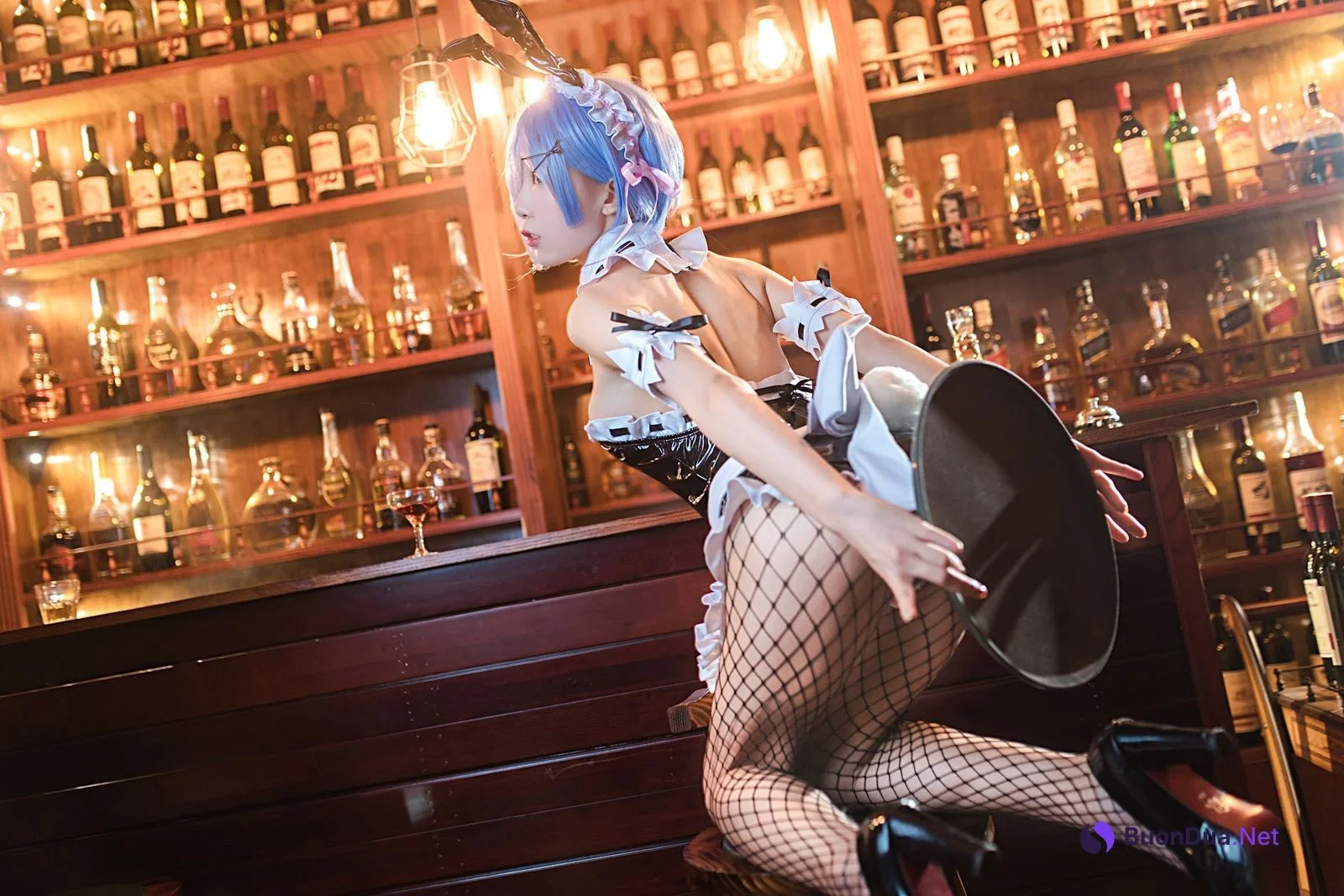Coser@水淼Aqua Vol.025 蕾姆 兔女郎 - Photo 14