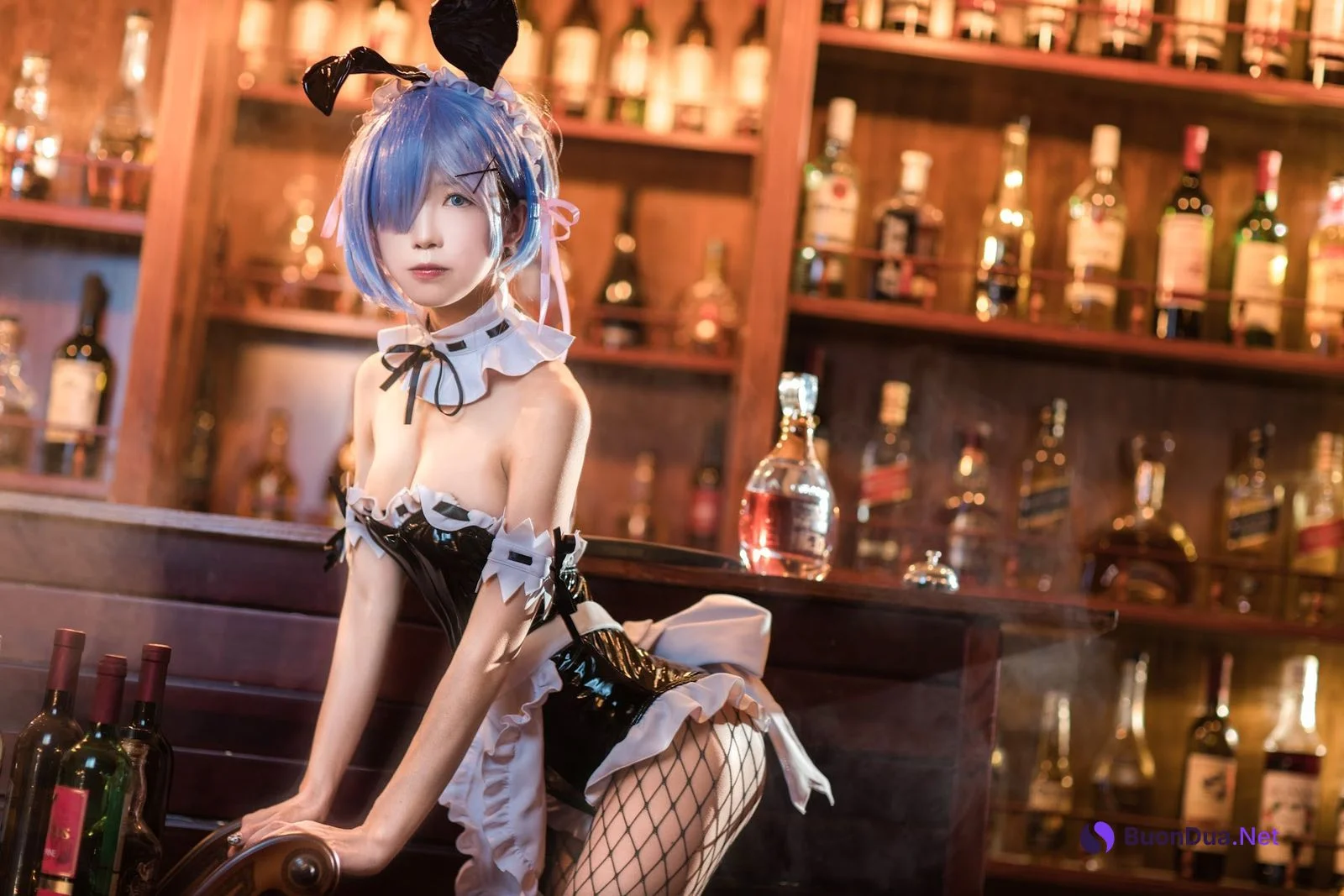 Coser@水淼Aqua Vol.025 蕾姆 兔女郎 - Photo 2