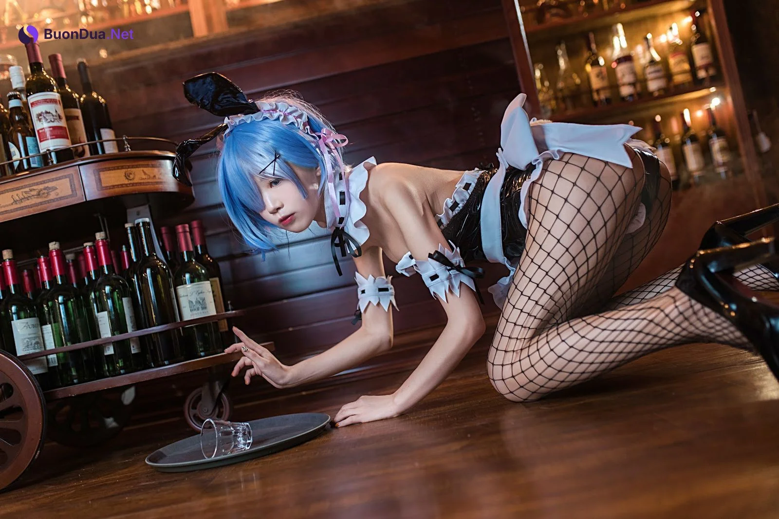 Coser@水淼Aqua Vol.025 蕾姆 兔女郎 - Photo 4