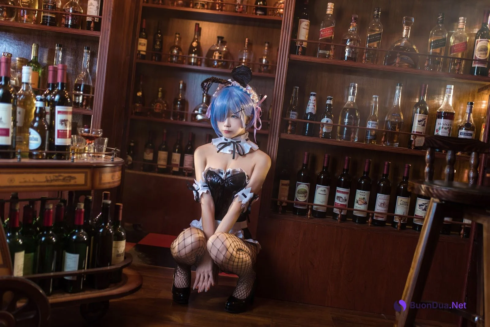 Coser@水淼Aqua Vol.025 蕾姆 兔女郎 - Photo 7