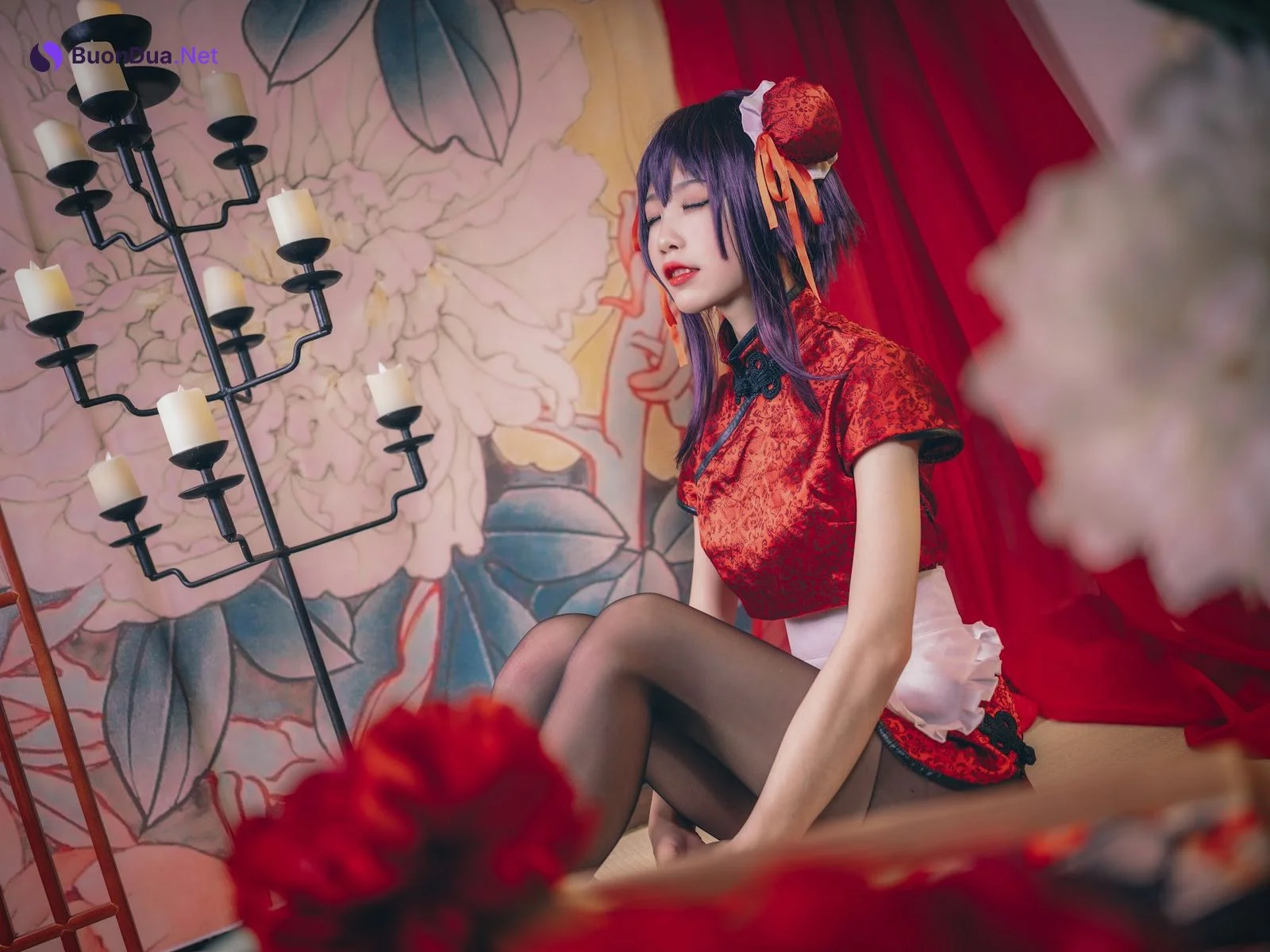 Coser@水淼Aqua Vol.029 霞之丘诗羽 旗袍 - Photo 12