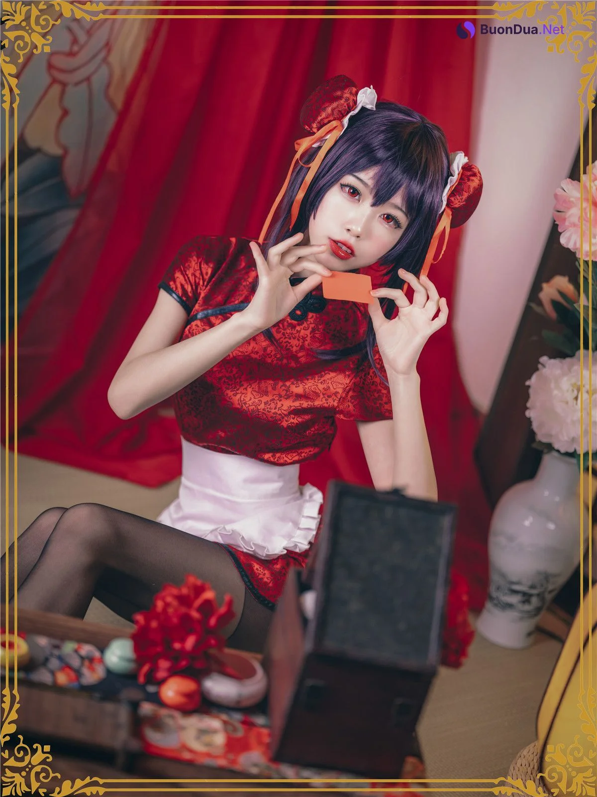 Coser@水淼Aqua Vol.029 霞之丘诗羽 旗袍 - Photo 4