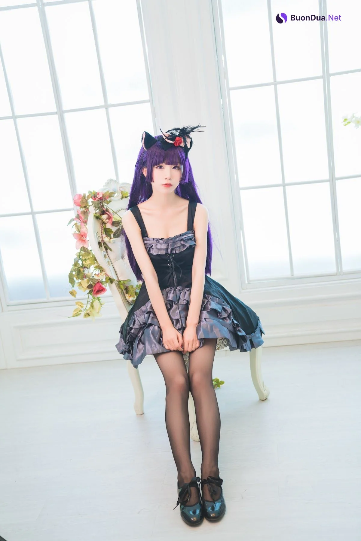 Coser@水淼Aqua Vol.032 黑猫 冷门小礼服 - Photo 3