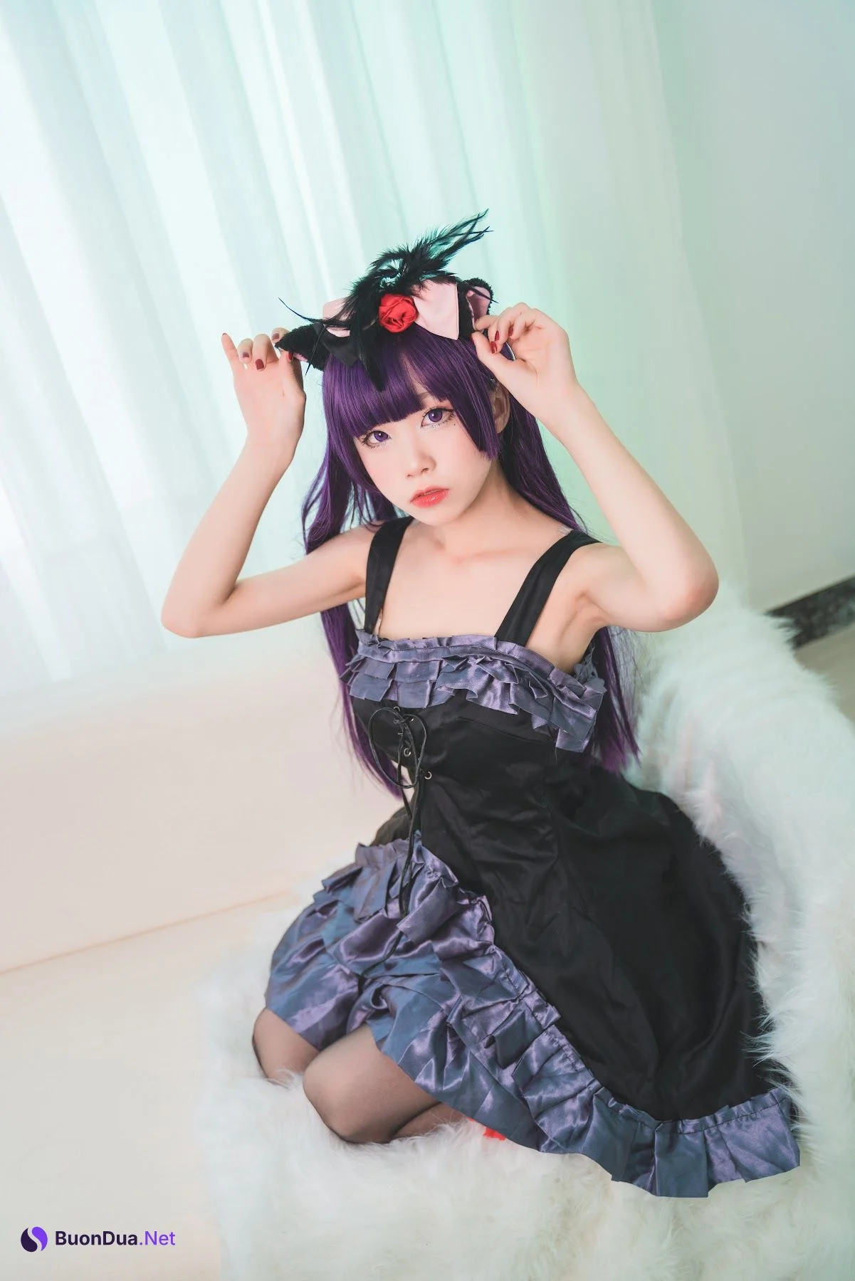 Coser@水淼Aqua Vol.032 黑猫 冷门小礼服 - Photo 5