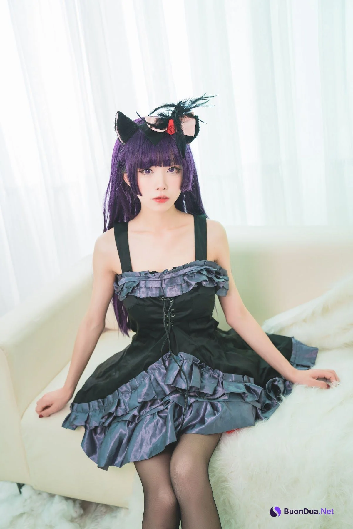 Coser@水淼Aqua Vol.032 黑猫 冷门小礼服 - Photo 7