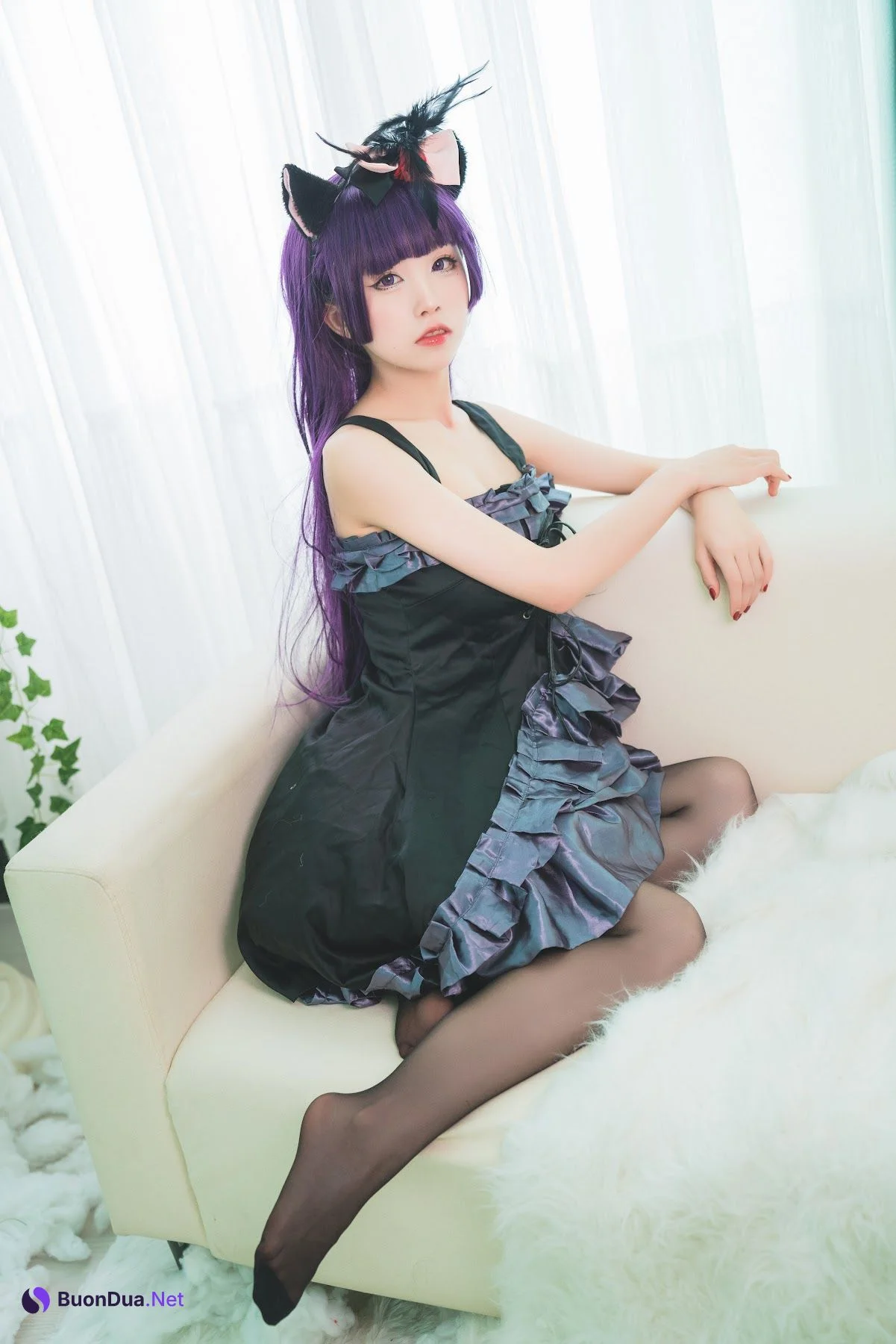 Coser@水淼Aqua Vol.032 黑猫 冷门小礼服 - Photo 9