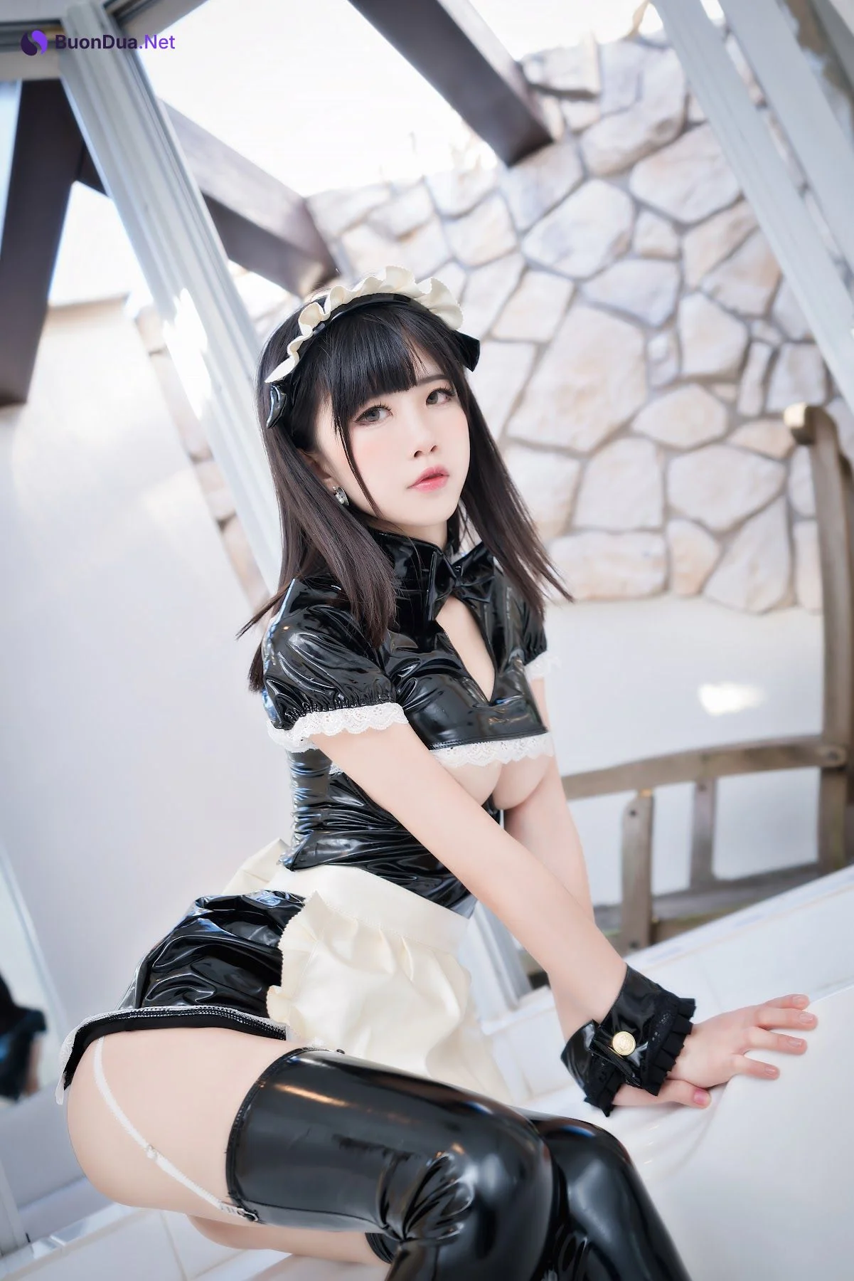Coser@水淼Aqua Vol.048 漆皮女仆 - Photo 11