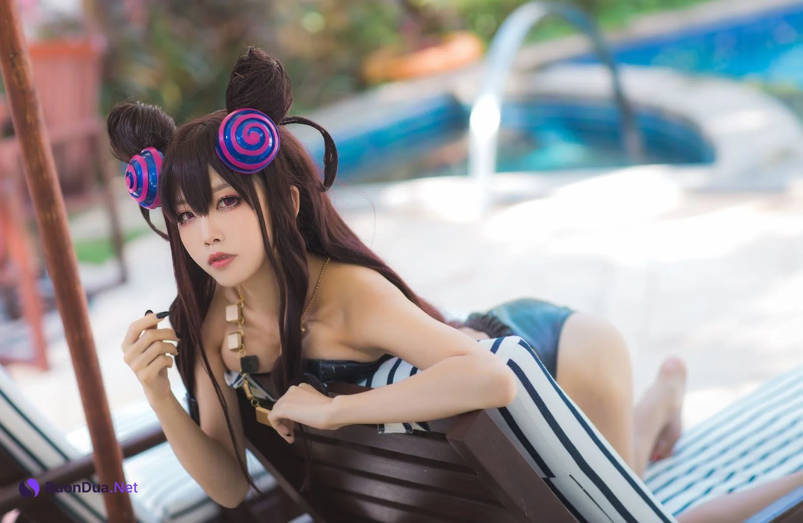 Coser@水淼Aqua Vol.051 紫式部水着Ver - รูปภาพ 12