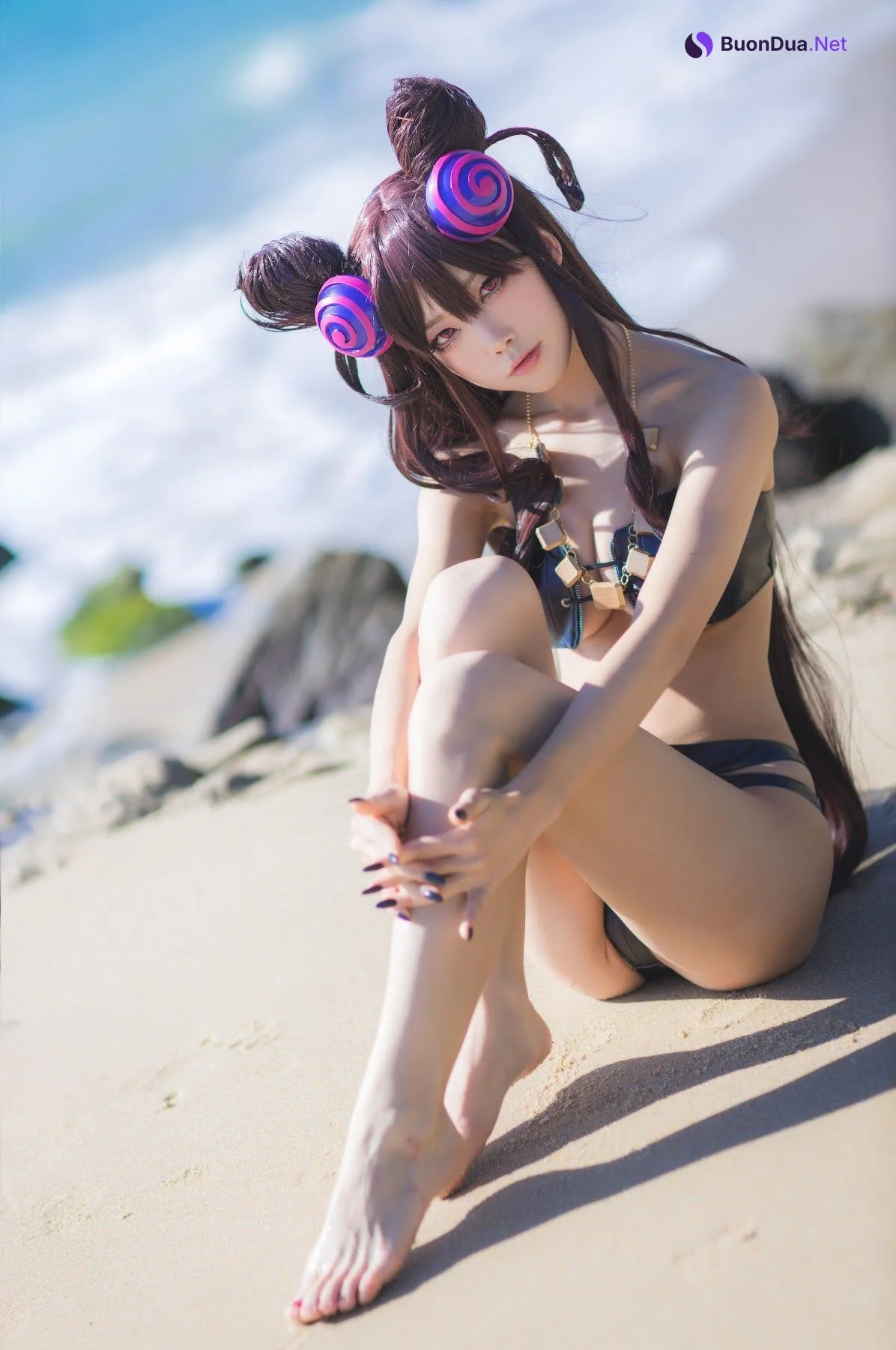 Coser@水淼Aqua Vol.051 紫式部水着Ver - รูปภาพ 16