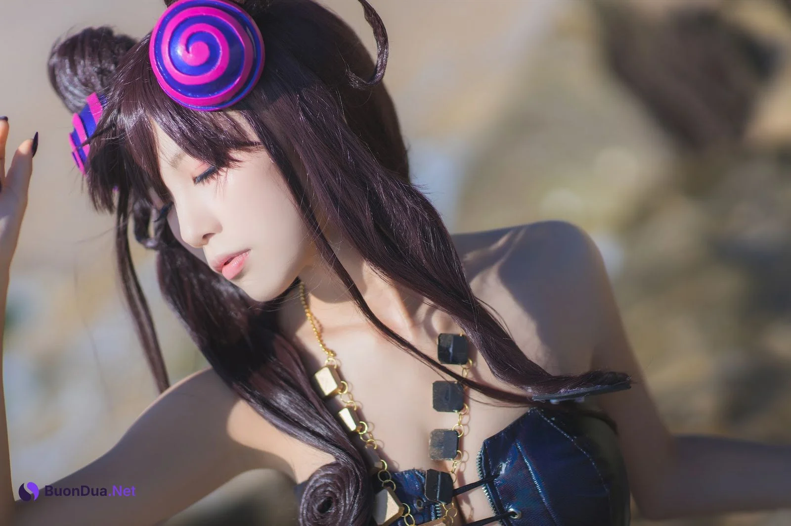 Coser@水淼Aqua Vol.051 紫式部水着Ver - รูปภาพ 17