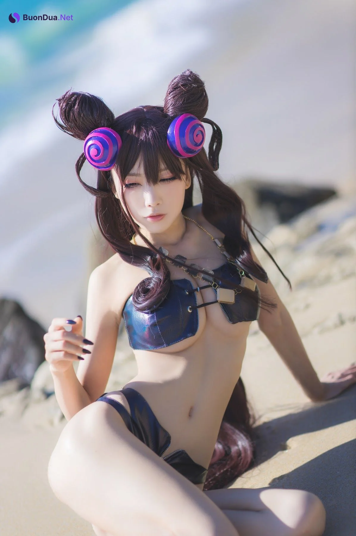 Coser@水淼Aqua Vol.051 紫式部水着Ver - รูปภาพ 18