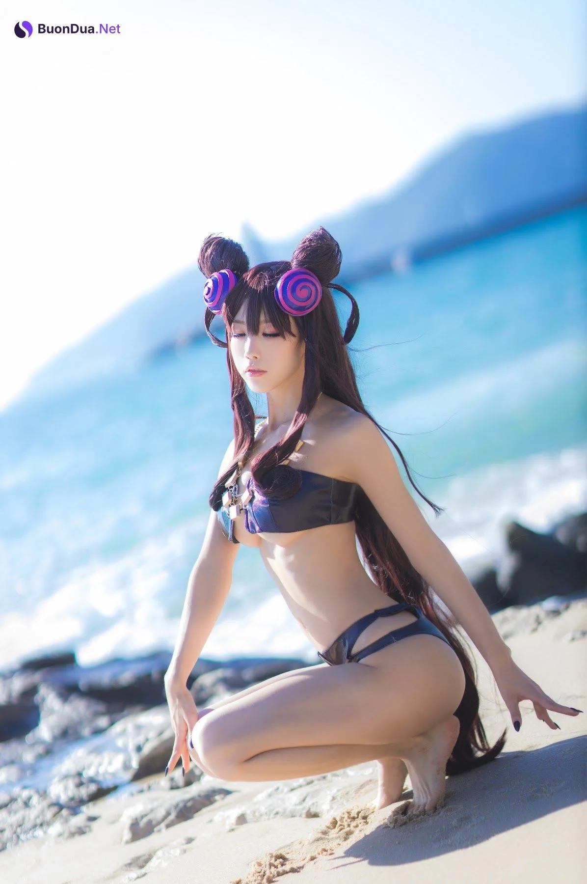Coser@水淼Aqua Vol.051 紫式部水着Ver - รูปภาพ 19