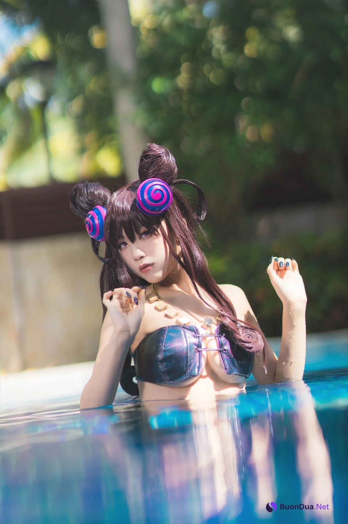 Coser@水淼Aqua Vol.051 紫式部水着Ver - รูปภาพ 8