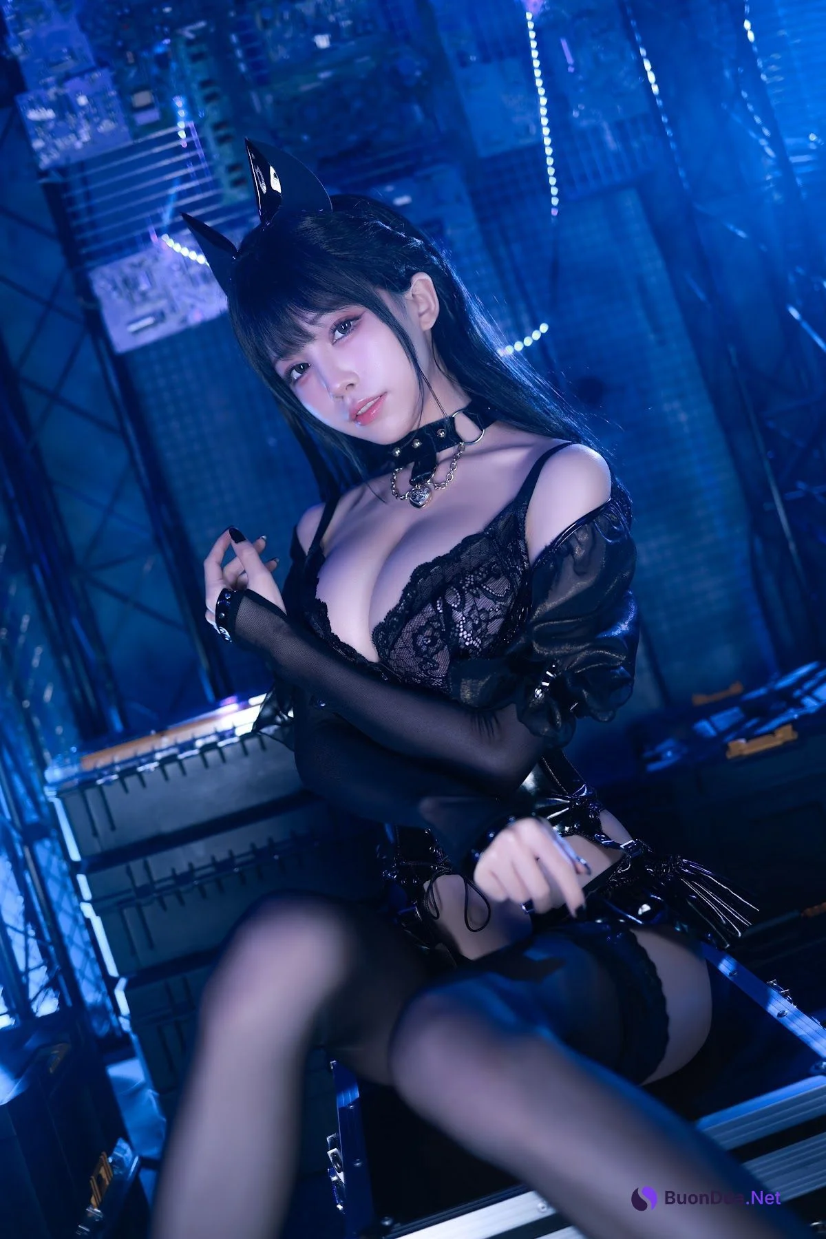 Coser@水淼Aqua Vol.100 猫咪女郎 黑色猫猫 - Photo 10
