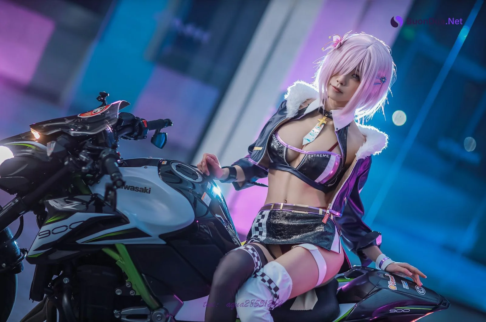 Coser@水淼aqua Vol.104 玛修 同人机车装 - Photo 15