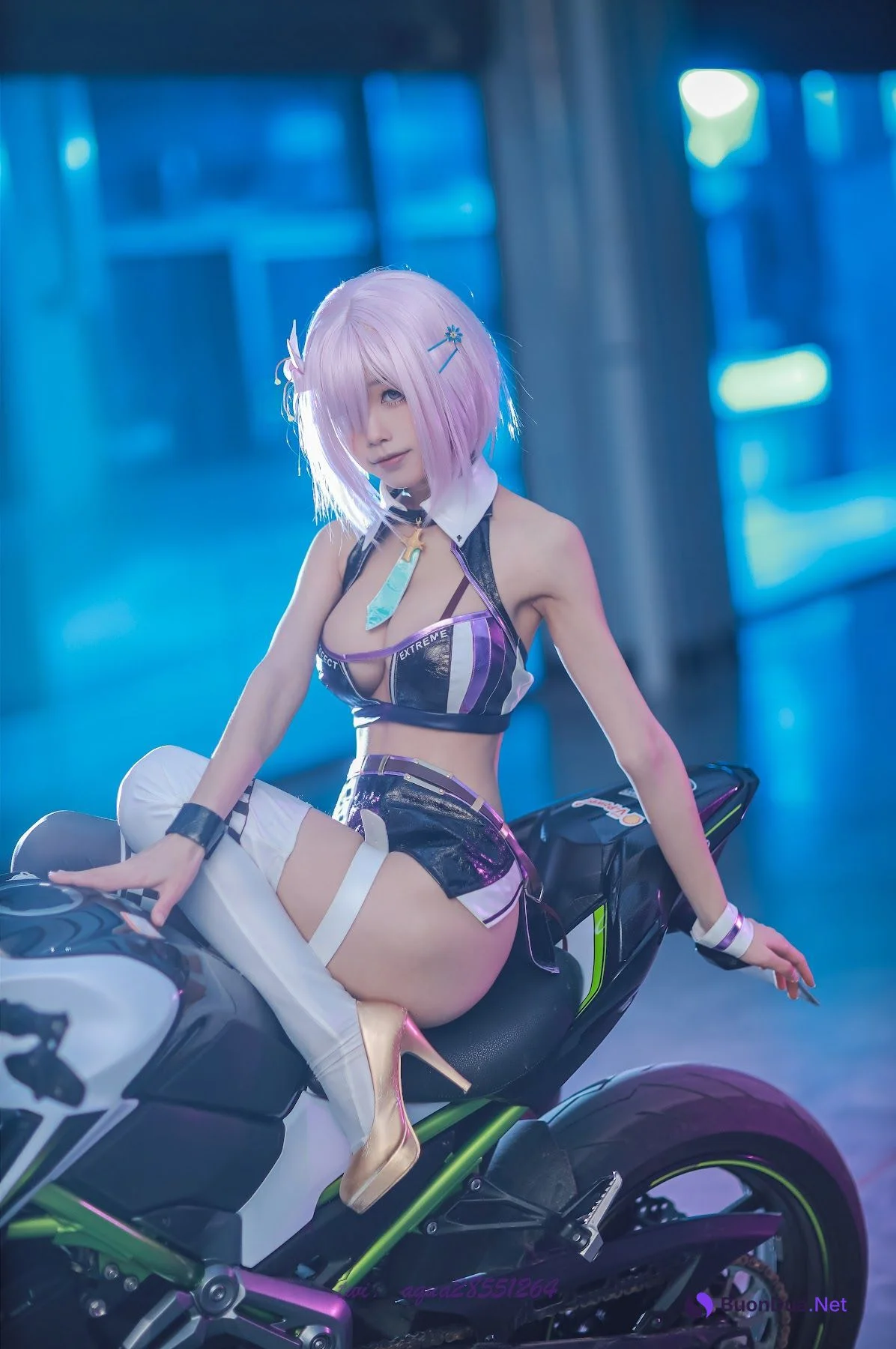 Coser@水淼aqua Vol.104 玛修 同人机车装 - Photo 18