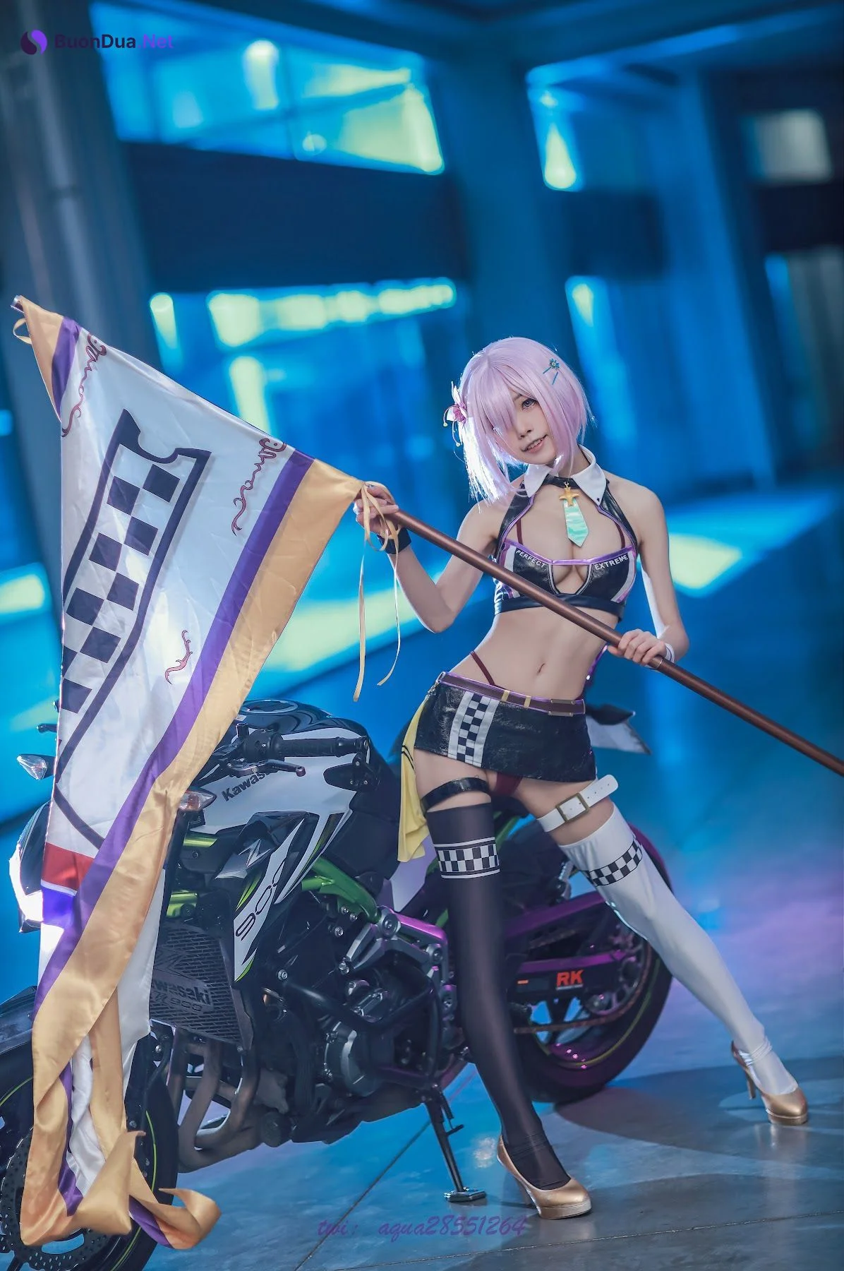 Coser@水淼aqua Vol.104 玛修 同人机车装 - Photo 19