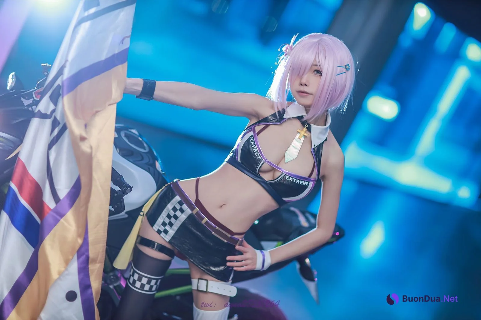 Coser@水淼aqua Vol.104 玛修 同人机车装 - Photo 20