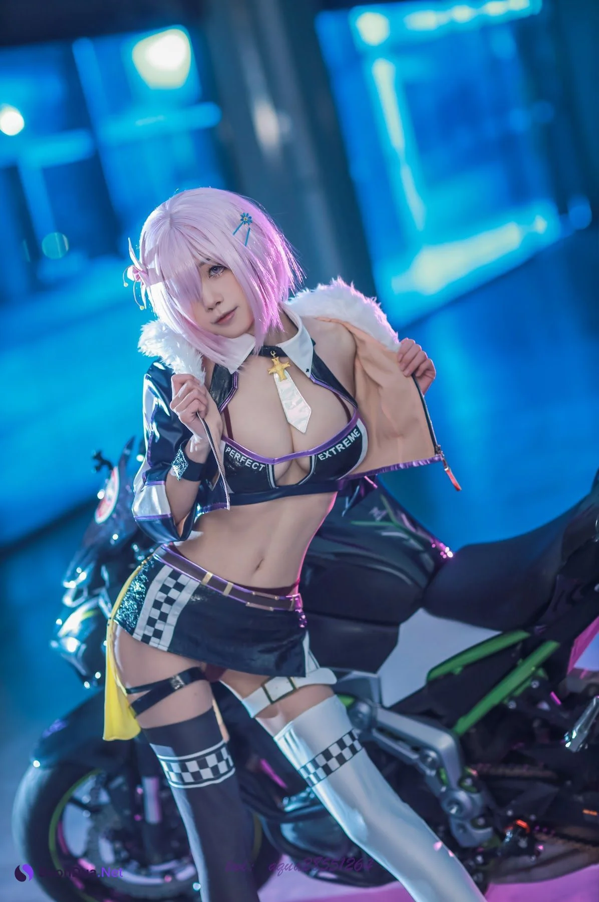 Coser@水淼aqua Vol.104 玛修 同人机车装 - Photo 3