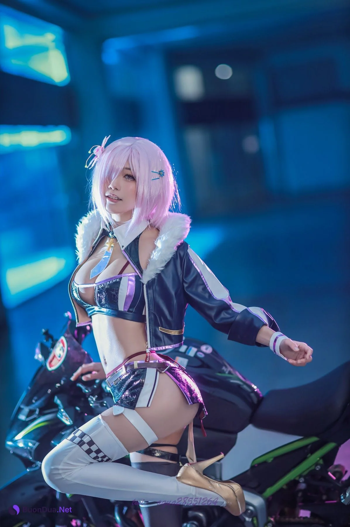 Coser@水淼aqua Vol.104 玛修 同人机车装 - Photo 4