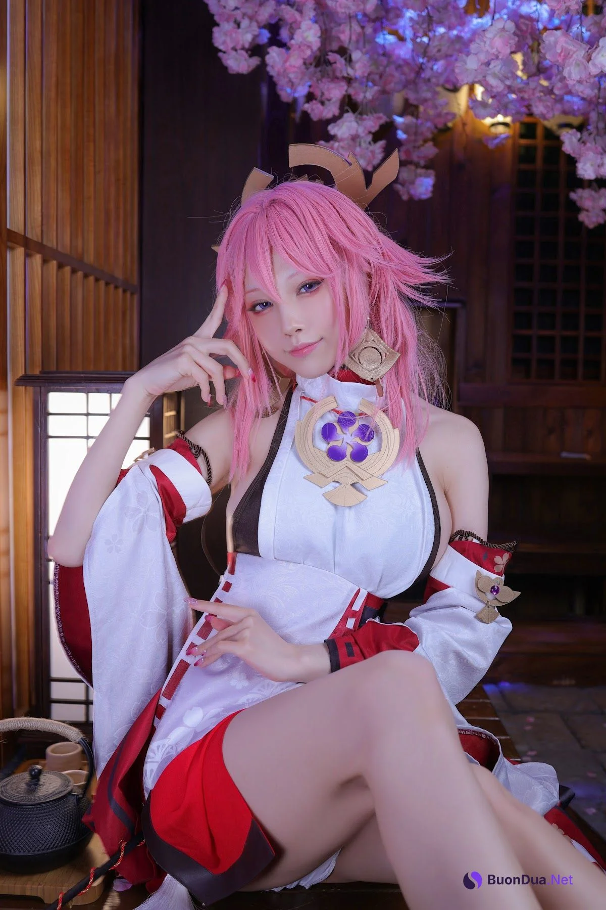 Coser@水淼Aqua Vol.112 八重神子 - 사진 11