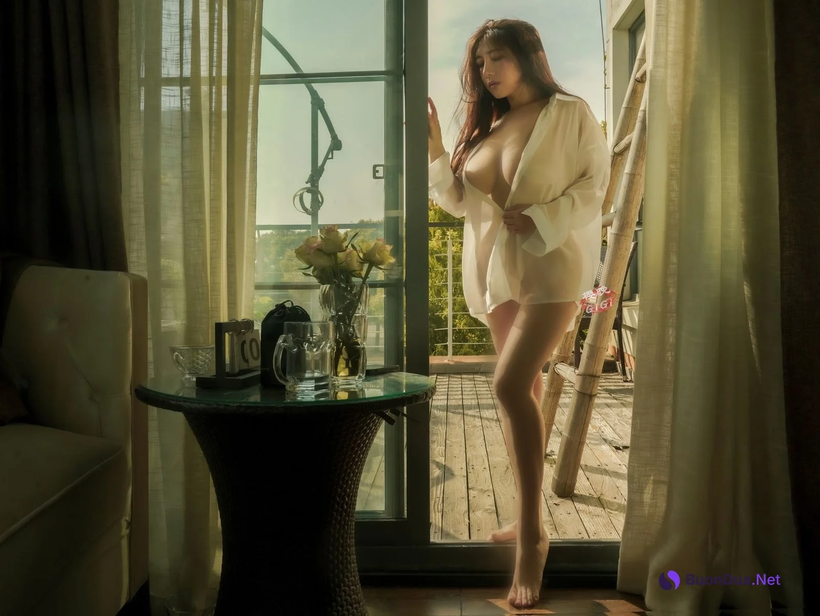 Coser@樱晚gigi – 被抚摸的衬衫 - 사진 11