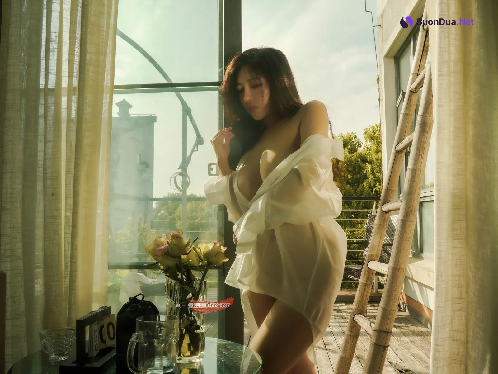 Coser@樱晚gigi – 被抚摸的衬衫 - 사진 14