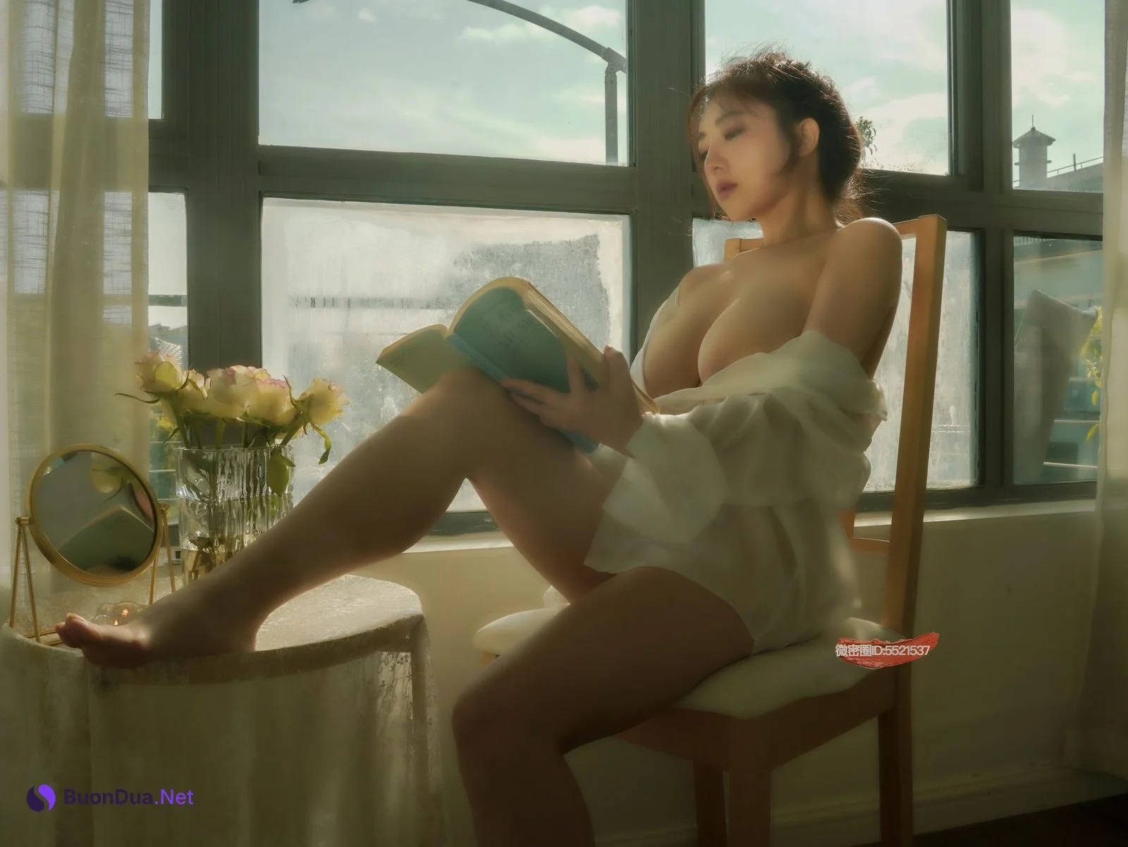 Coser@樱晚gigi – 被抚摸的衬衫 - 사진 8