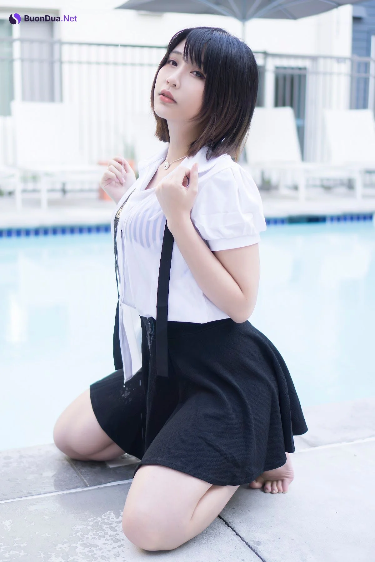 Coser@Hana Bunny – Wet Shirt Casual - Photo 4