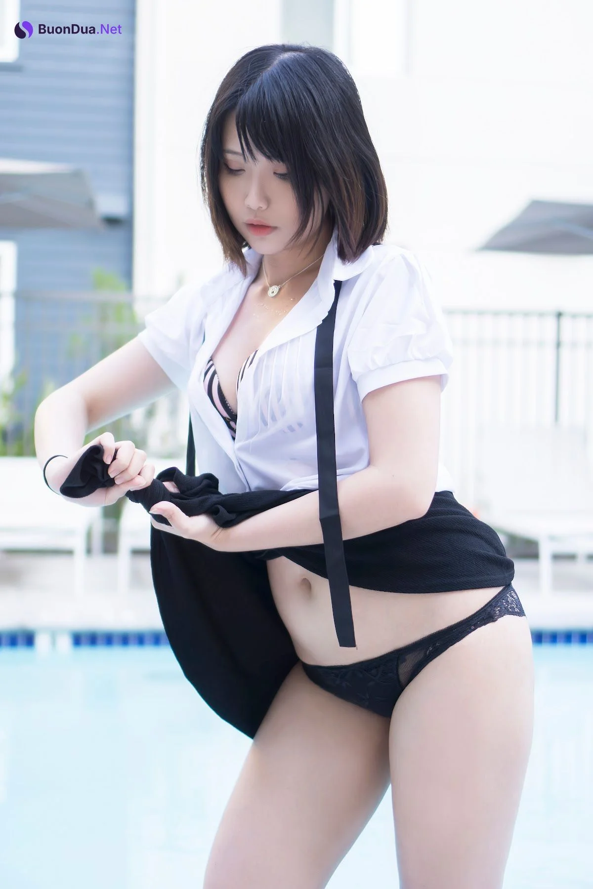 Coser@Hana Bunny – Wet Shirt Casual - Photo 7
