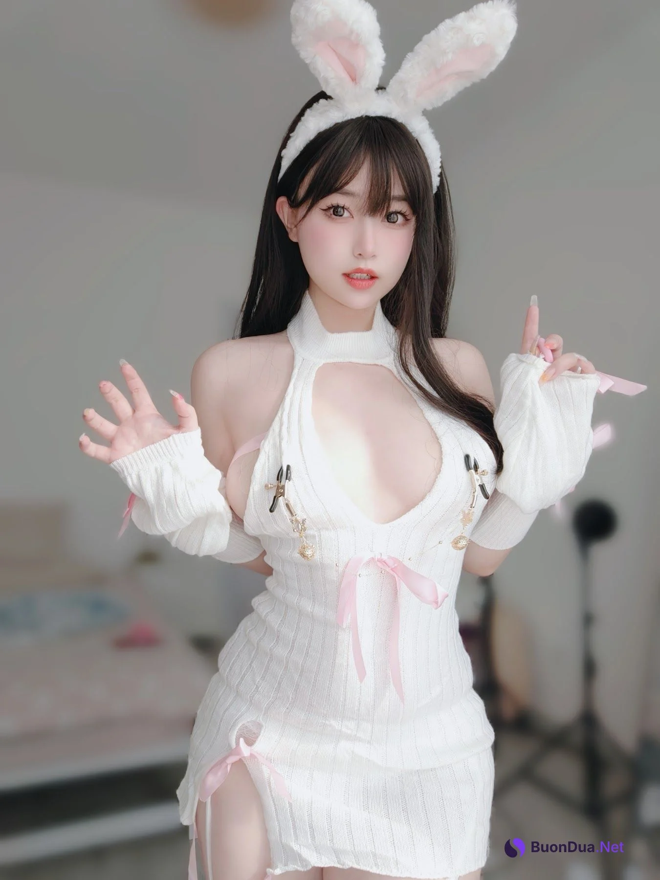 Coser@女主K – 白丝兔女郎 - รูปภาพ 2