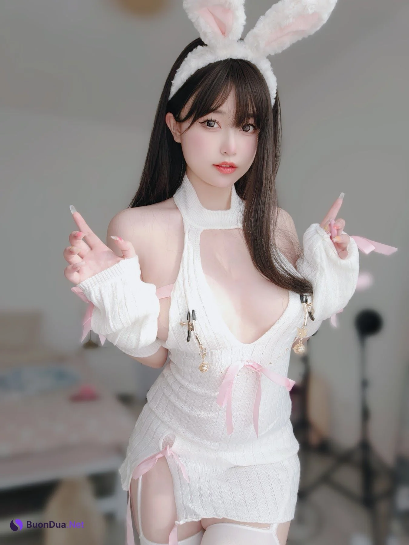 Coser@女主K – 白丝兔女郎 - รูปภาพ 3