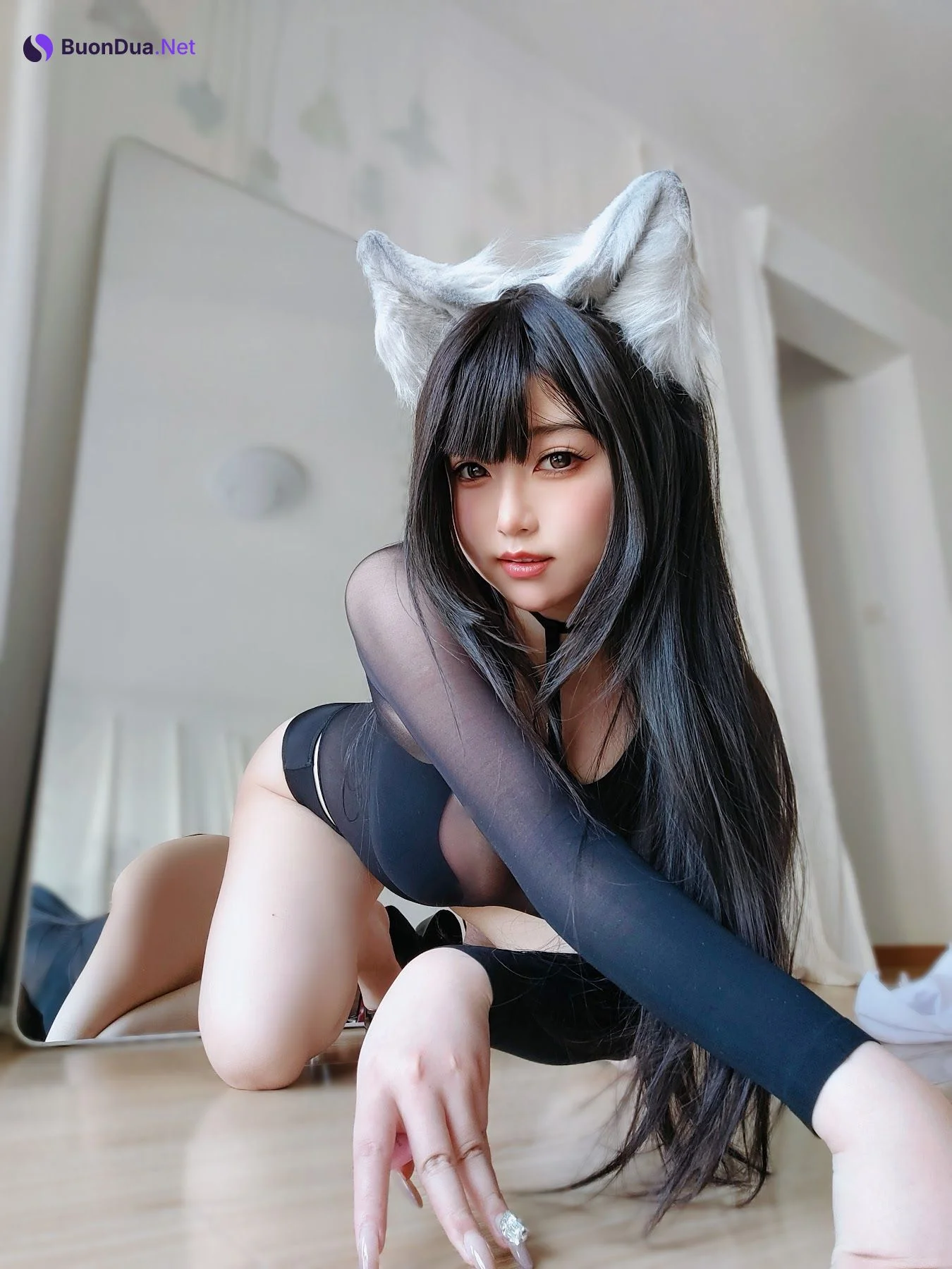 Coser@女主K – 性感的黑猫 - Photo 18
