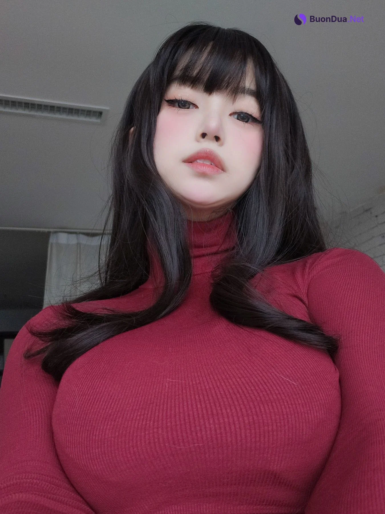 Coser@女主K – 红色毛衣的丰满妹妹 - Photo 2